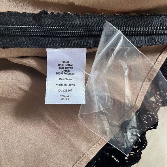 Talbots Lace Overlay Short Sleeve Blouse - Picture 5 of 6